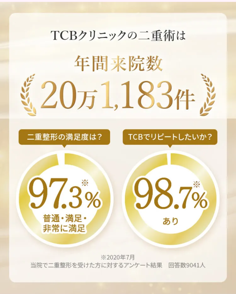 TCB二重整形の症例数