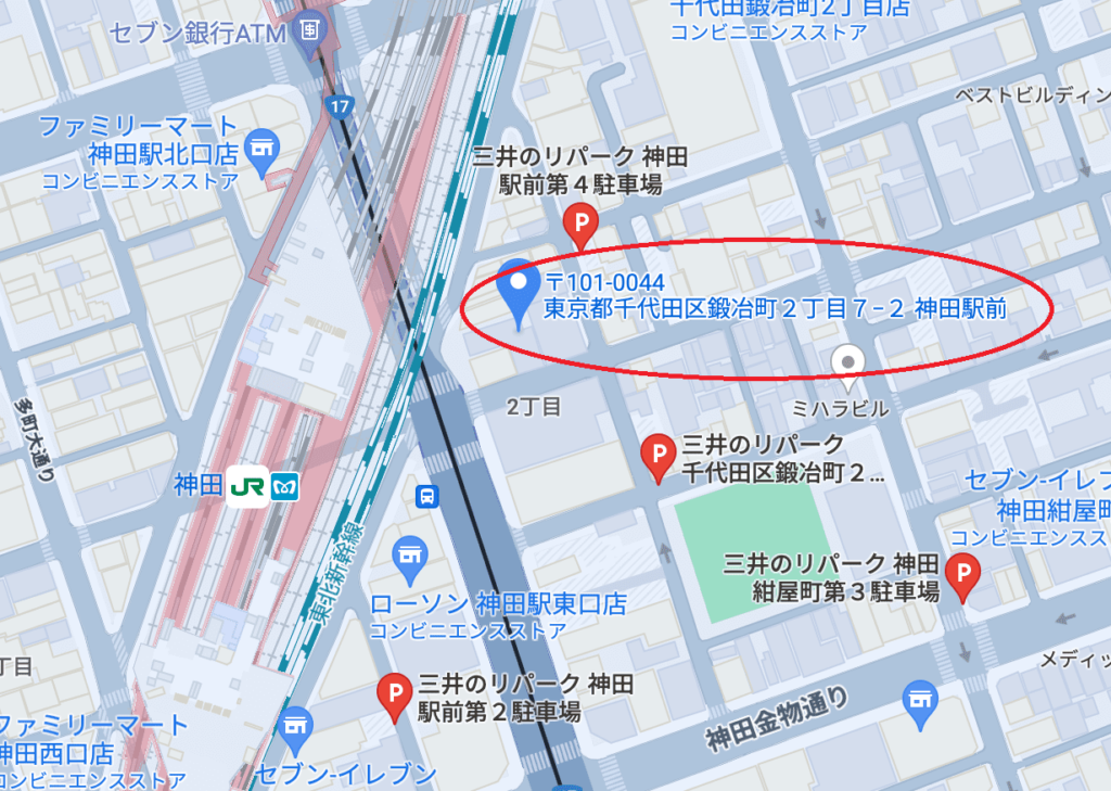 ABCクリニック神田院の駐車場情報です。