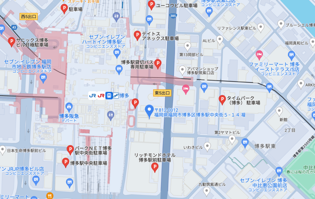 ABCクリニック博多村上院周辺の駐車場情報です。