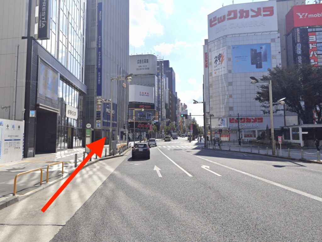 上野クリニック新宿医院へ行く経路その１です。