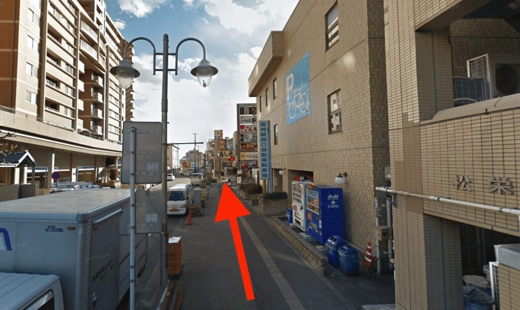 東京ノーストクリニック高崎院へ向かう道