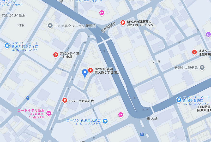 東京ノーストクリニック新潟院駐車場