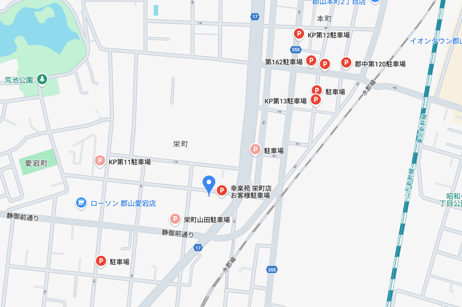 東京ノーストクリニック郡山院周辺の駐車場