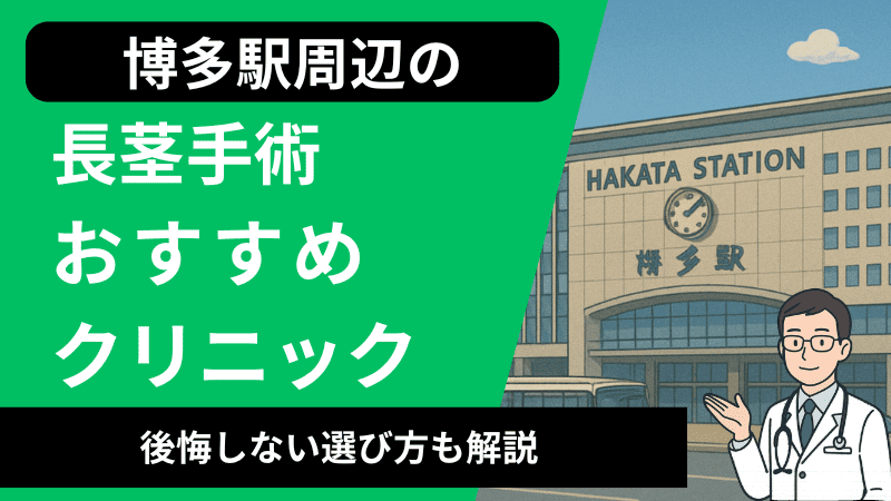 博多駅周辺で長茎手術が受けられるおすすめのクリニック5選｜口コミや後悔しない選び方も解説