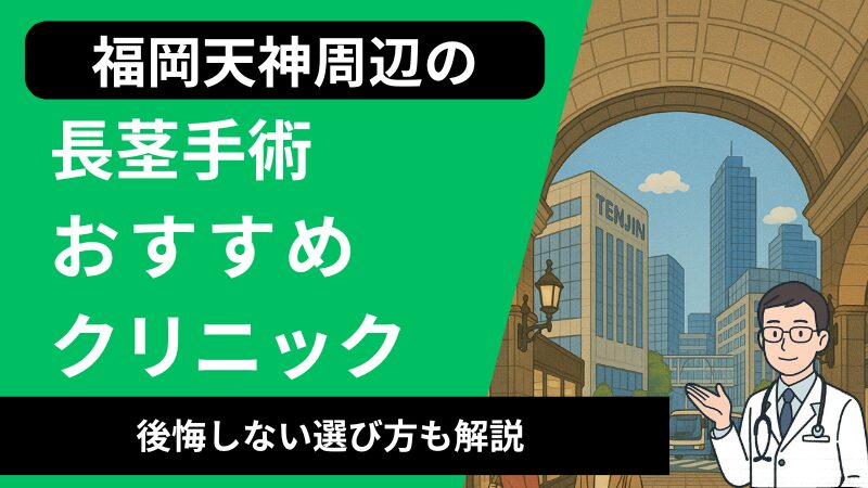 福岡の天神周辺で長茎手術が受けられるおすすめのクリニック6選｜口コミや後悔しない選び方も解説