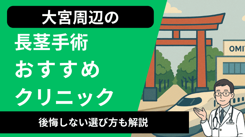 大宮周辺で長茎手術が受けられるおすすめのクリニック6選｜口コミや後悔しない選び方も解説