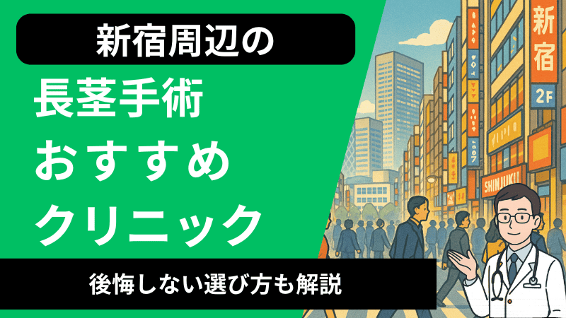 新宿周辺で長茎手術が受けられるおすすめのクリニック9選｜口コミや後悔しない選び方も解説