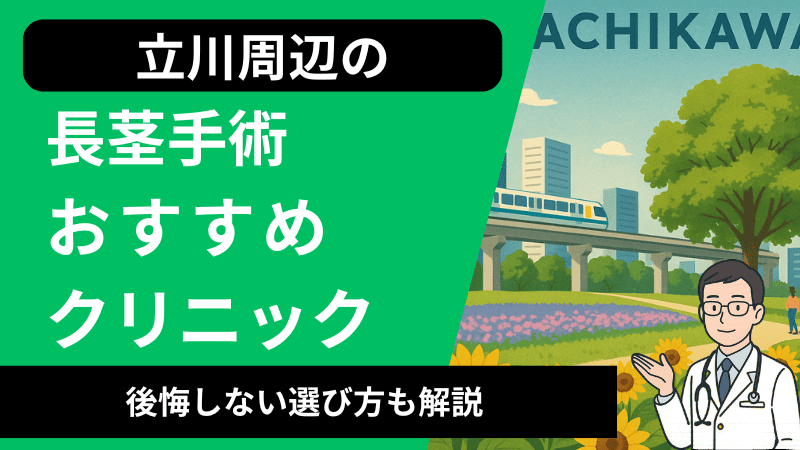 立川周辺で長茎手術が受けられるおすすめのクリニック4選｜口コミや後悔しない選び方も解説