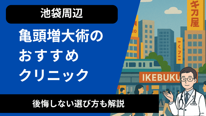 池袋で亀頭増大術が受けれるおすすめのクリニック！後悔しない選び方も解説