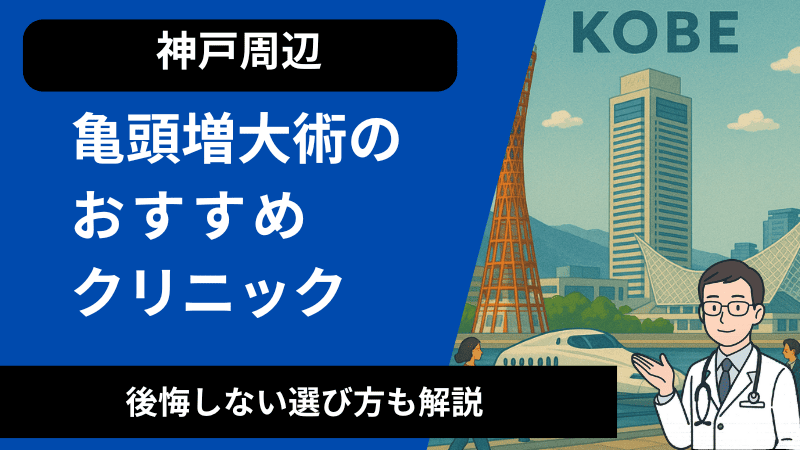 神戸周辺で亀頭増大術が受けれるおすすめのクリニック！後悔しない選び方も解説