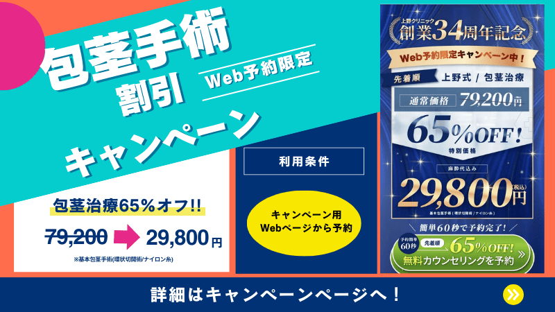 上野クリニックのWeb予約限定キャンペーンイメージ
