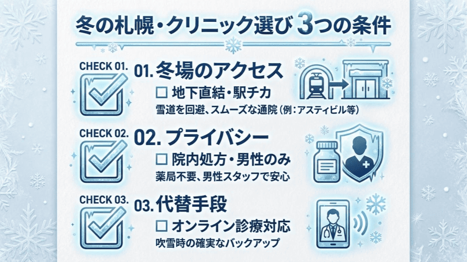 アクセス面とプライバシー配慮を確認する