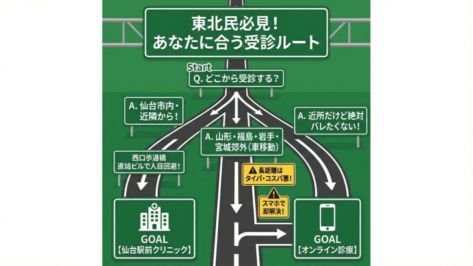 仙台駅周辺ならプライバシーも考慮が必要！遠方ならオンライン診療も選択肢に入れる