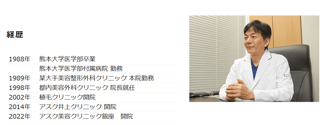 アスク井上クリニック院長の井上院長