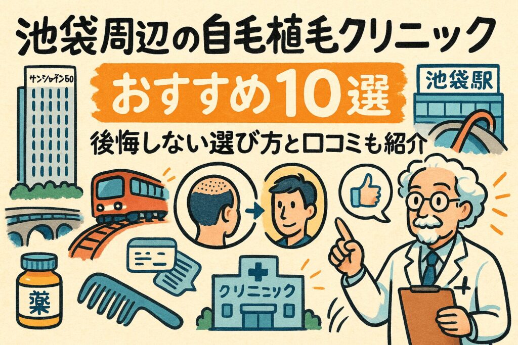 池袋周辺の自毛植毛クリニックおすすめ10選を後悔しない選び方とあわせて紹介