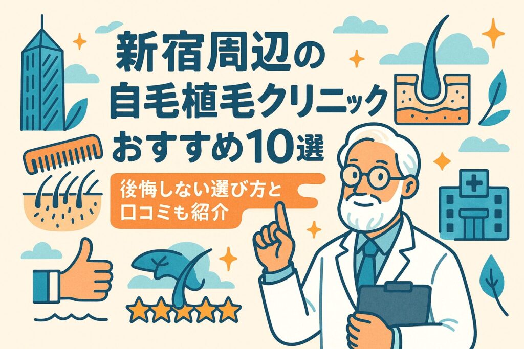 新宿周辺の自毛植毛クリニックおすすめ10選を後悔しない選び方とあわせて紹介
