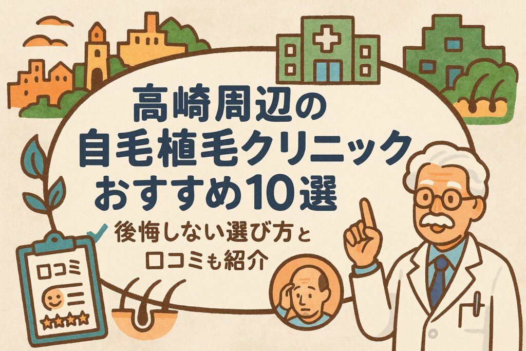 高崎周辺の自毛植毛クリニックおすすめ10選を後悔しない選び方とあわせて紹介