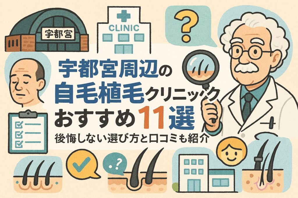 宇都宮周辺の自毛植毛クリニックおすすめ11選を後悔しない選び方とあわせて紹介