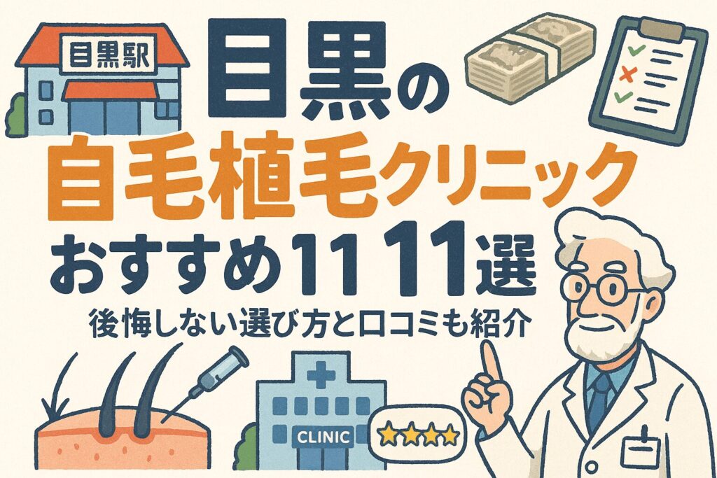 目黒周辺の自毛植毛クリニックおすすめ11選を後悔しない選び方とあわせて紹介