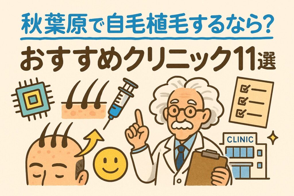 秋葉原周辺の自毛植毛クリニックおすすめ11選を後悔しない選び方とあわせて紹介