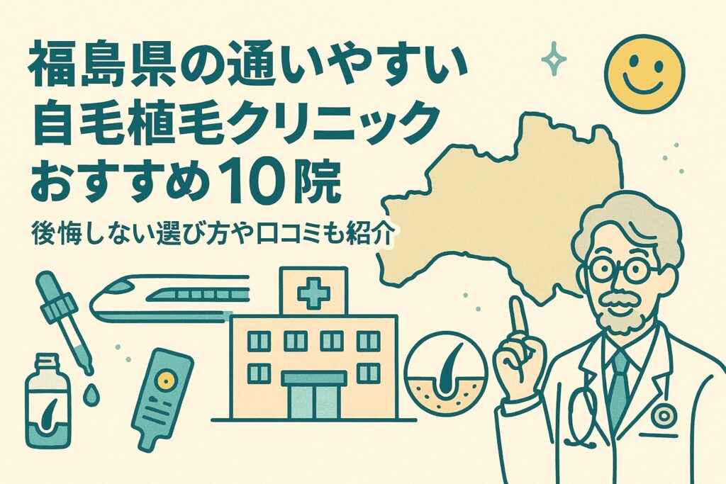 福島県の通いやすい自毛植毛クリニックおすすめ10選を後悔しない選び方とあわせて紹介
