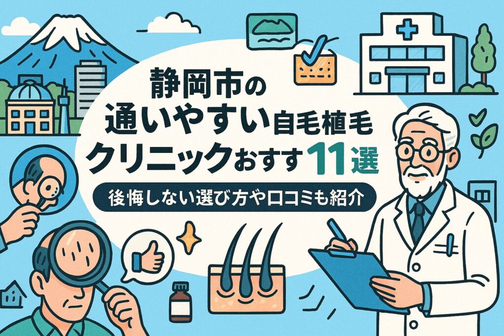 静岡県静岡市の自毛植毛クリニックおすすめ11選を後悔しない選び方とあわせて紹介