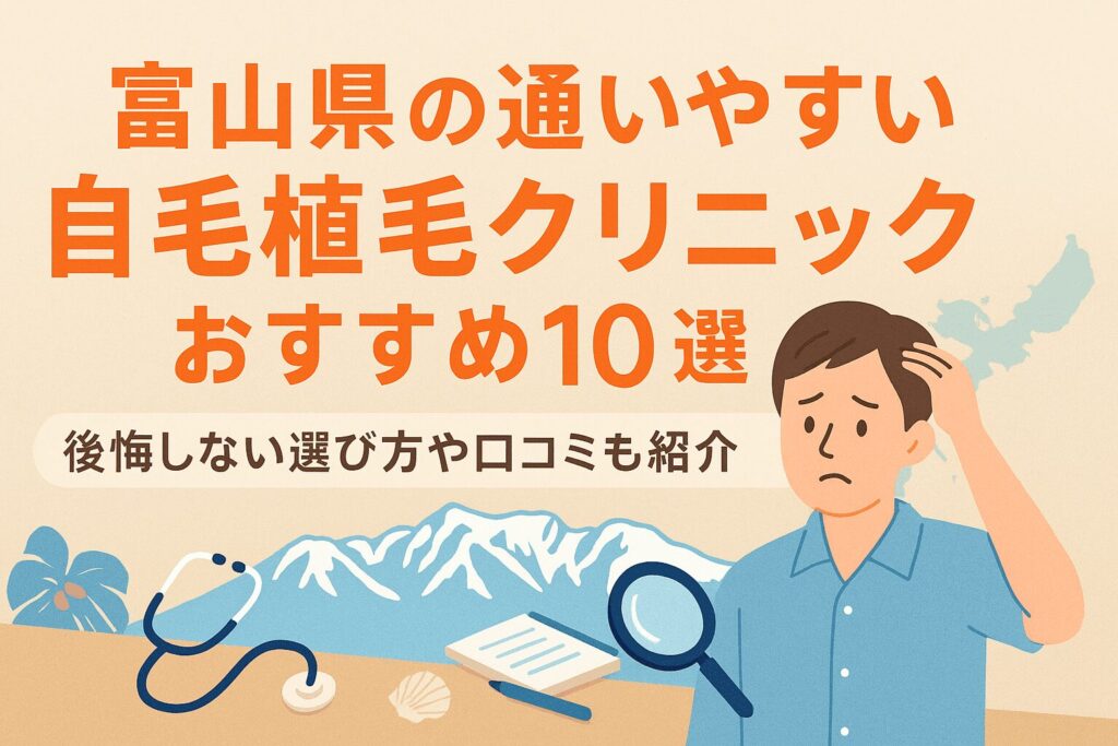 富山県の自毛植毛クリニックおすすめ10選を後悔しない選び方とあわせて紹介