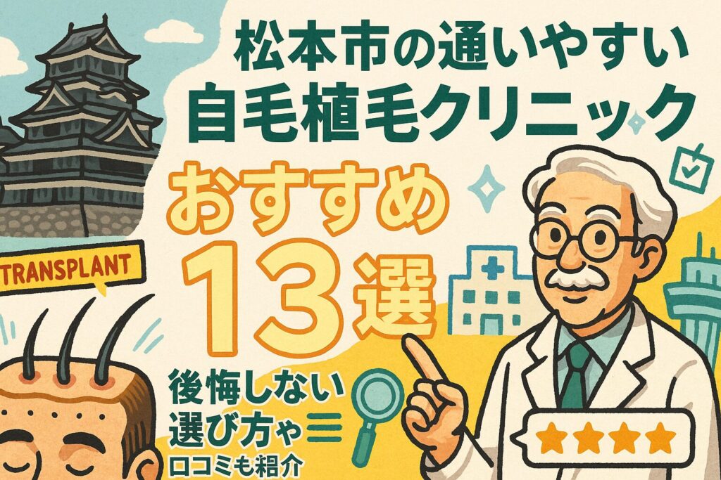松本市の自毛植毛クリニックおすすめ13選を後悔しない選び方とあわせて紹介
