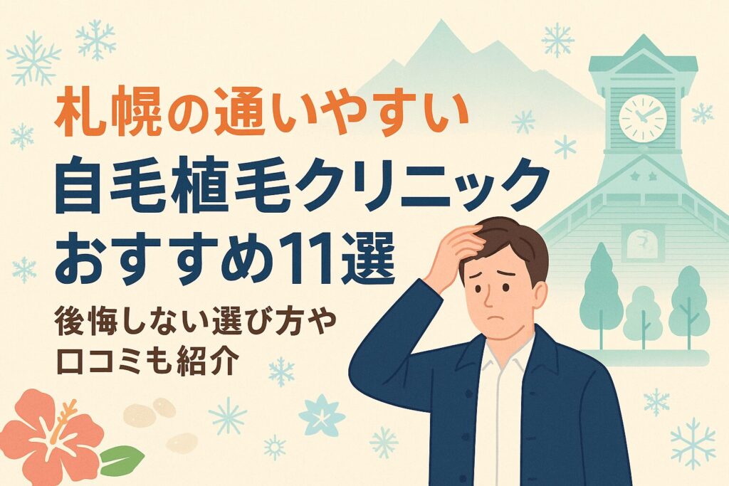 札幌のおすすめ自毛植毛クリニックを紹介！後悔しない選び方や口コミも紹介