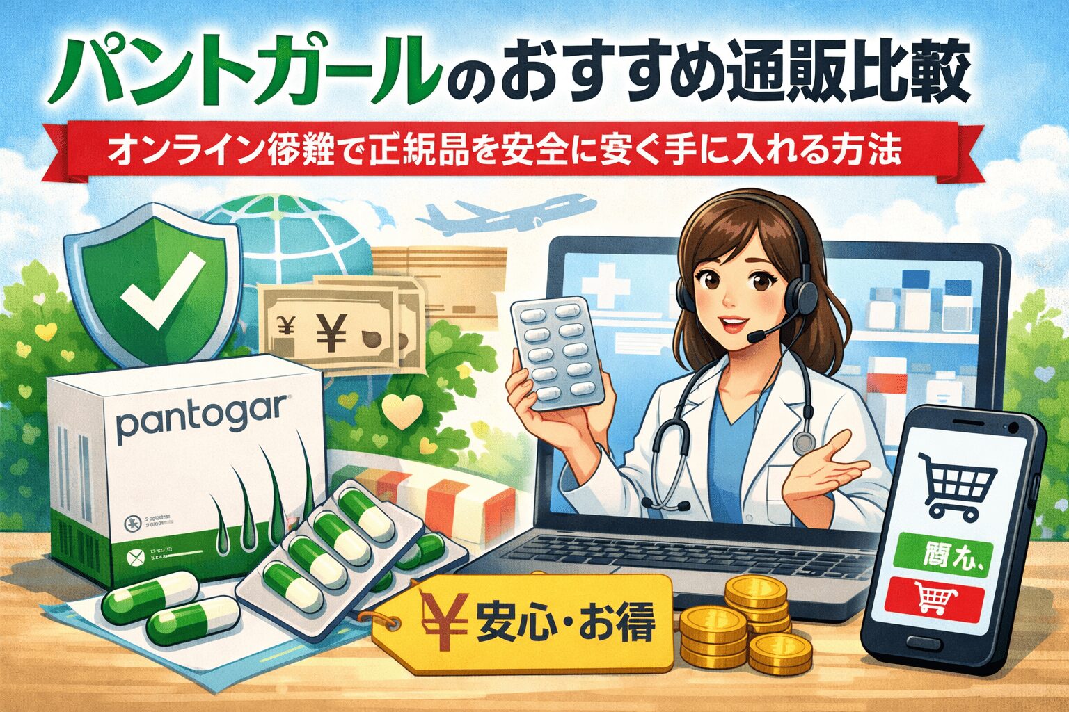 パントガールのおすすめ通販比較｜オンライン診療で正規品を安全に安く手に入れる方法