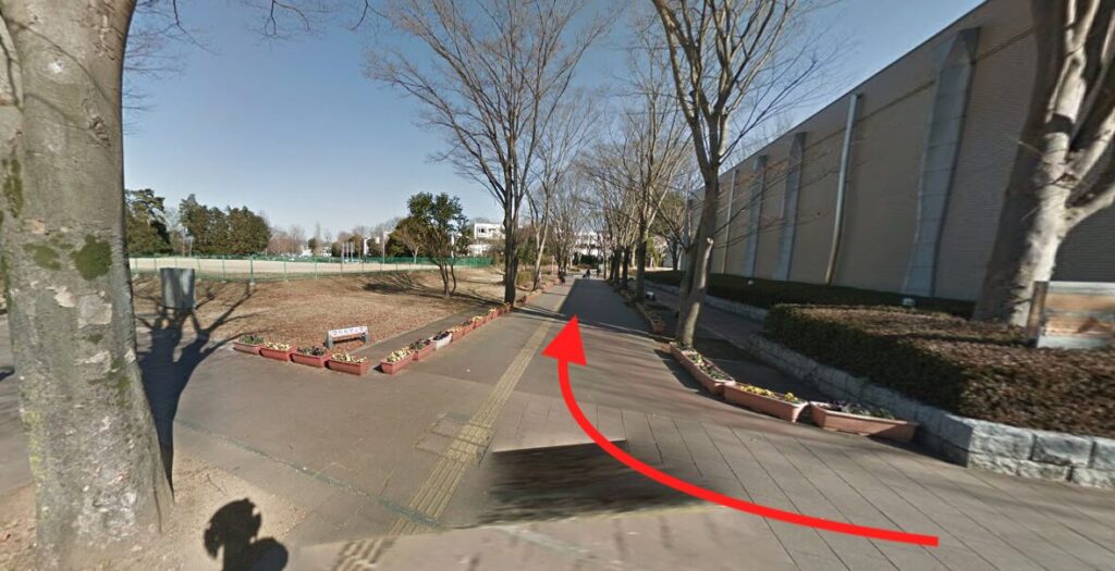 つくば中央公園のつくば美術館角